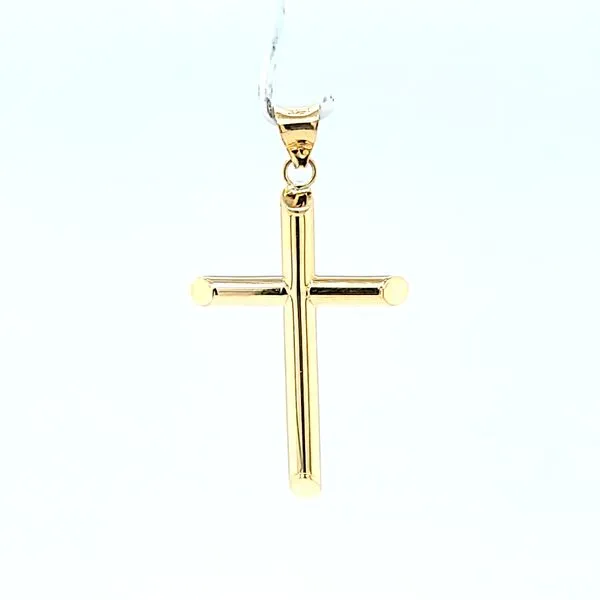 14k Yellow Gold Tube Cross Crucifix Arezzo Jewelers Elmwood Park, IL