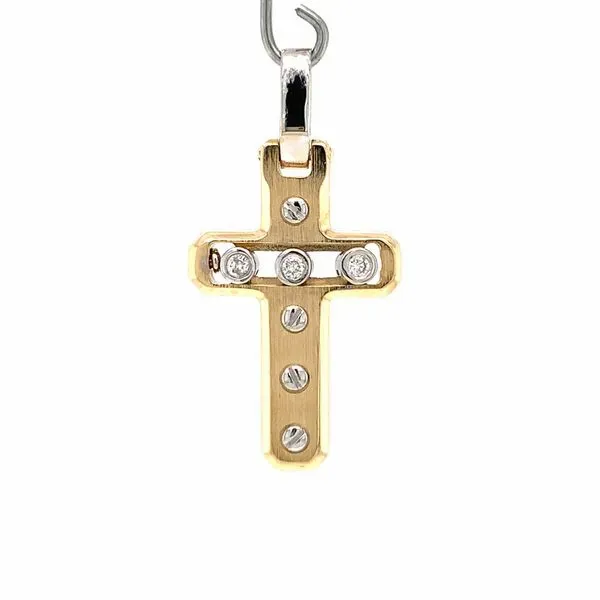 14k Yellow Gold Diamond Cross Arezzo Jewelers Elmwood Park, IL