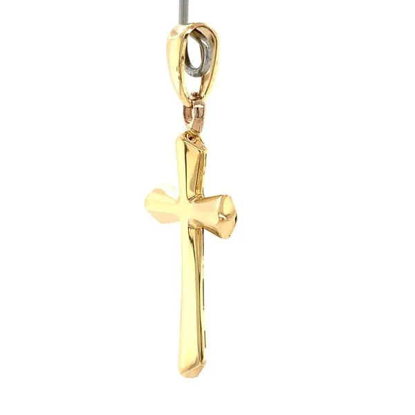18k Yellow Gold Cross Image 2 Arezzo Jewelers Elmwood Park, IL