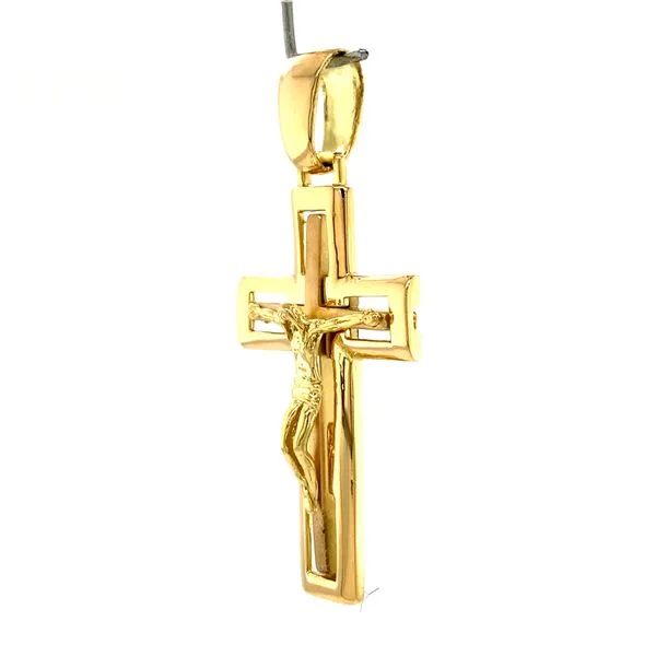 18k Yellow Gold Crucifix Image 2 Arezzo Jewelers Elmwood Park, IL