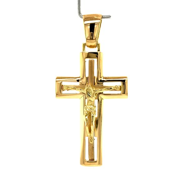 18k Yellow Gold Crucifix Arezzo Jewelers Elmwood Park, IL