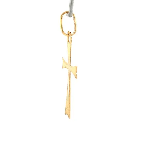 18k Yellow Gold Laser Cut Cross Image 2 Arezzo Jewelers Elmwood Park, IL