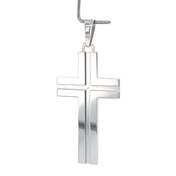 14k White Gold Carved Cross Arezzo Jewelers Elmwood Park, IL