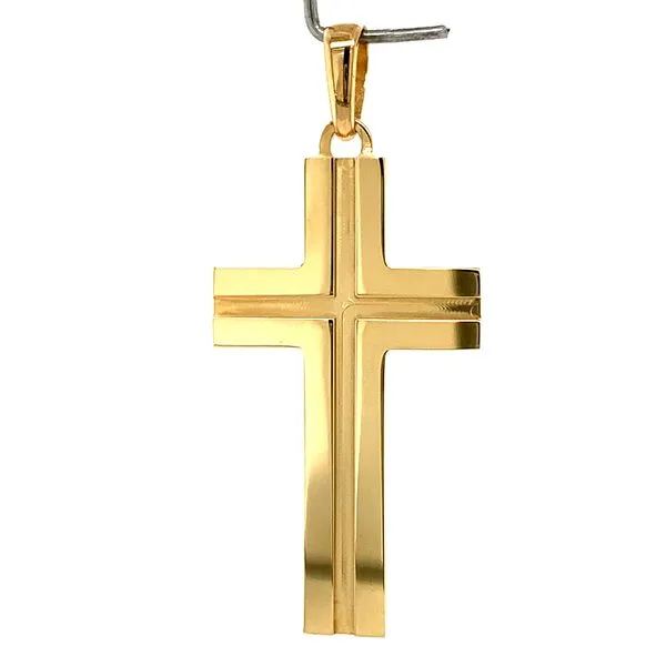 14k Yellow Gold Carved Cross Arezzo Jewelers Elmwood Park, IL