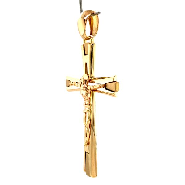 14k Yellow Gold Crucifix Image 2 Arezzo Jewelers Elmwood Park, IL