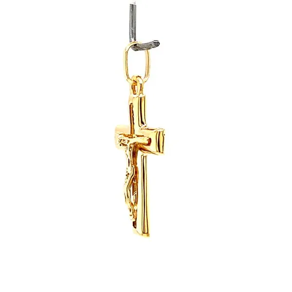 14k Yellow Gold Crucifix Image 2 Arezzo Jewelers Elmwood Park, IL