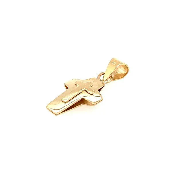 14k Yellow Gold Cross Image 4 Arezzo Jewelers Elmwood Park, IL