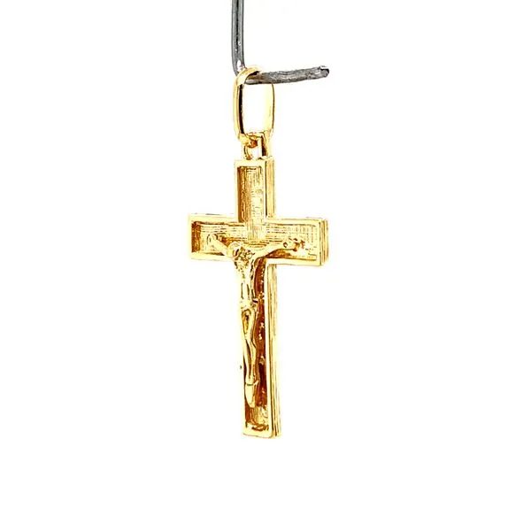 14k Yellow Gold Crucifix Image 2 Arezzo Jewelers Elmwood Park, IL