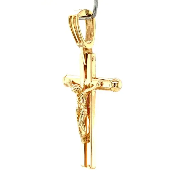 14k Yellow Gold Crucifix Image 2 Arezzo Jewelers Elmwood Park, IL