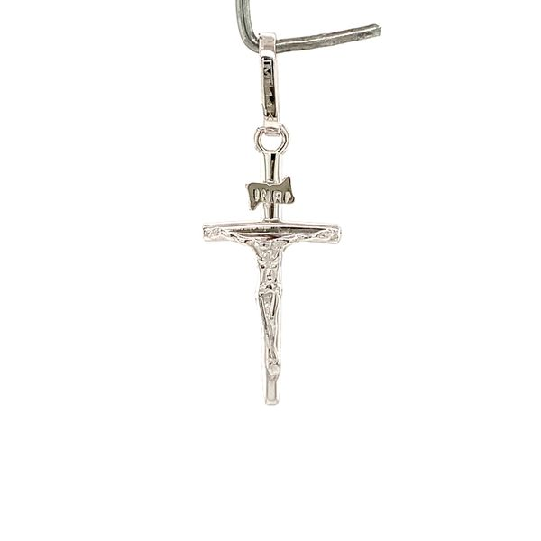 14k White Gold Small Crucifix Arezzo Jewelers Elmwood Park, IL