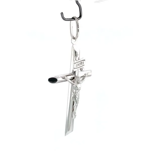 14k White Gold Crucifix Image 2 Arezzo Jewelers Elmwood Park, IL