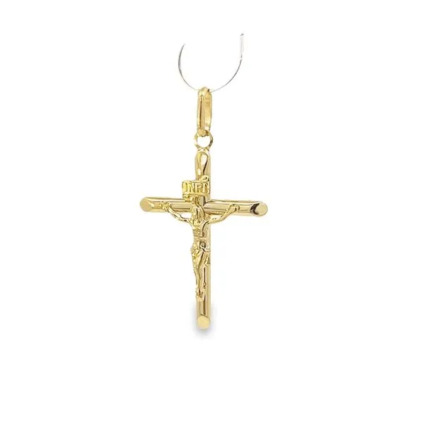 14 Karat Two Tone Hollow Crucifix Arezzo Jewelers Elmwood Park, IL