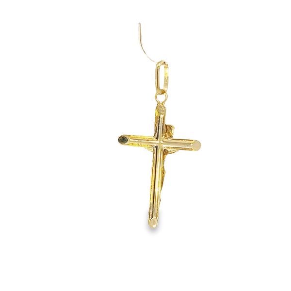 14 Karat Two Tone Hollow Crucifix Image 4 Arezzo Jewelers Elmwood Park, IL