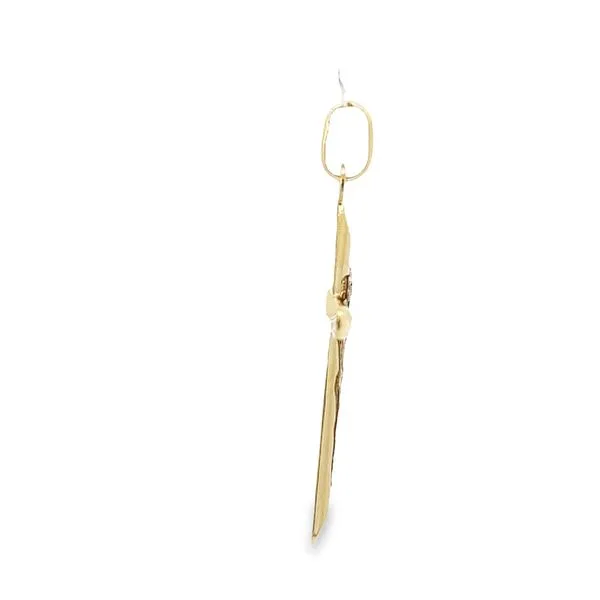 14 Karat Two Tone Hollow Crucifix Image 3 Arezzo Jewelers Elmwood Park, IL
