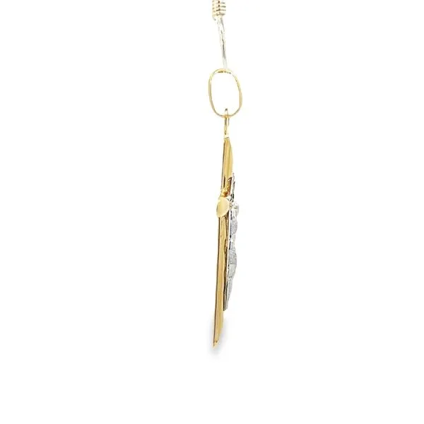 14 Karat Two Tone Solid Crucifix Cross Image 4 Arezzo Jewelers Elmwood Park, IL