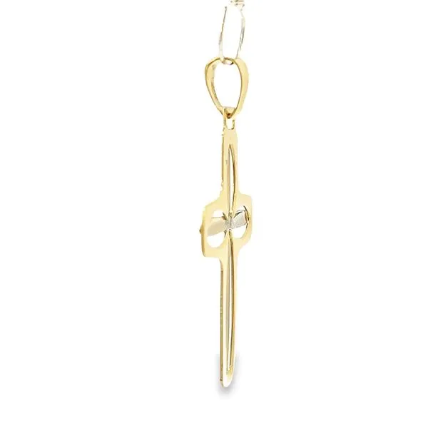 14 Karat Two Tone Solid Fancy Cross Image 4 Arezzo Jewelers Elmwood Park, IL