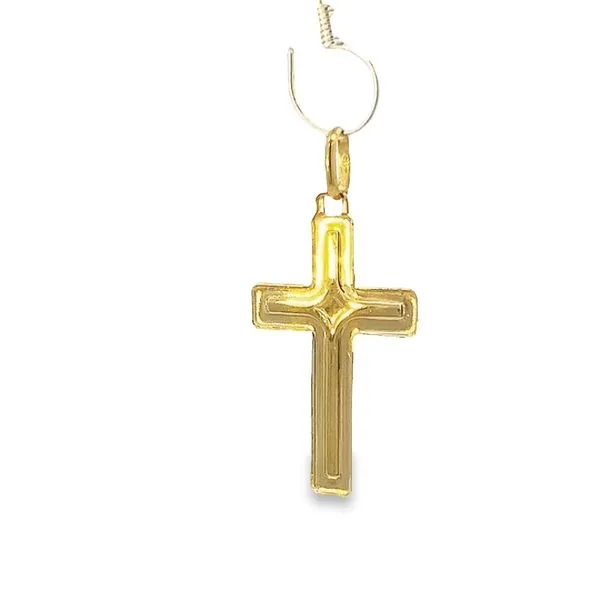 14 Karat Yellow Gold Hollow Crucifix Cross Image 4 Arezzo Jewelers Elmwood Park, IL