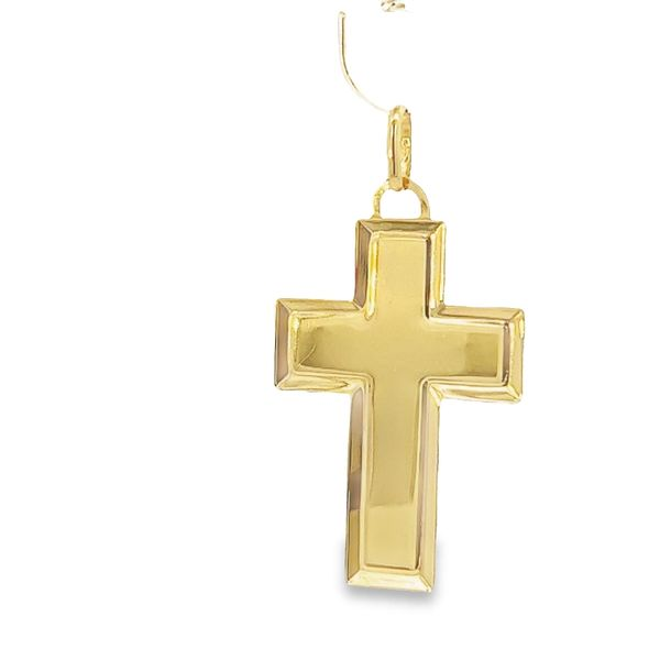 14 Karat Two Tone Solid Crucifix Cross Image 4 Arezzo Jewelers Elmwood Park, IL