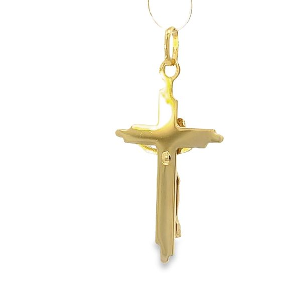14 Karat Yellow Gold Solid Crucifix Cross Image 4 Arezzo Jewelers Elmwood Park, IL