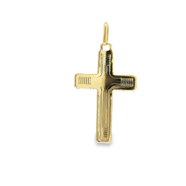 14 Karat Yellow Gold Hollow Crucifix Cross Image 3 Arezzo Jewelers Elmwood Park, IL
