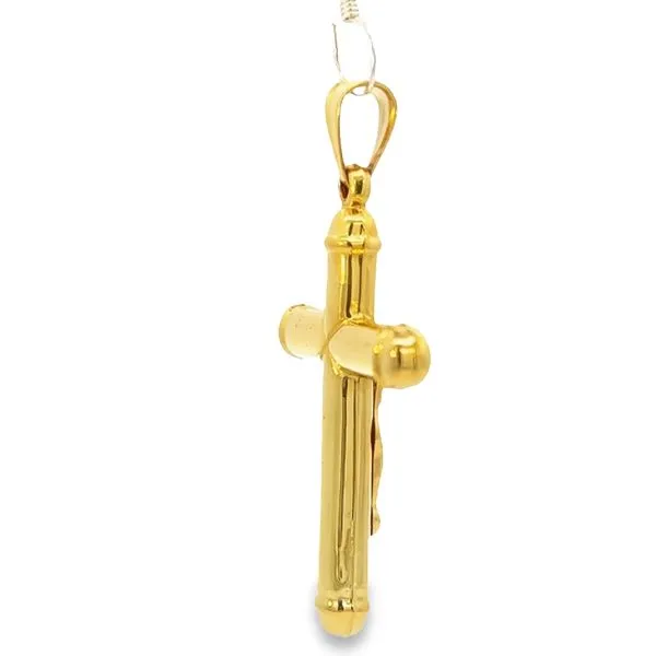 10 Karat Yellow Gold Hollow Crucifix Cross Image 3 Arezzo Jewelers Elmwood Park, IL