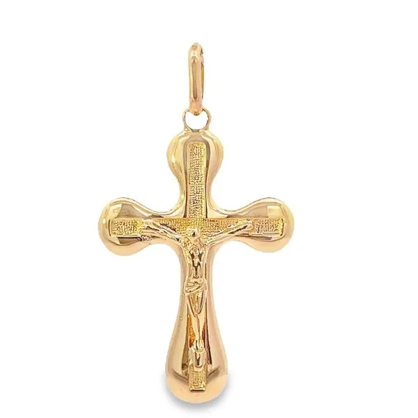 18k Yellow Gold Solid Crucifix Arezzo Jewelers Elmwood Park, IL