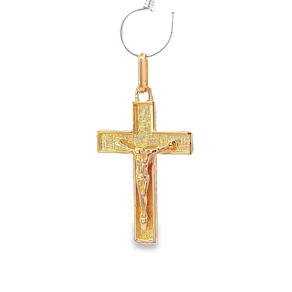 18k Yellow Gold Solid Crucifix Arezzo Jewelers Elmwood Park, IL