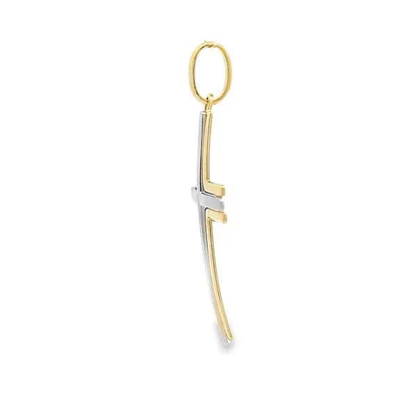 18K Two Tone Gold Cross Image 2 Arezzo Jewelers Elmwood Park, IL