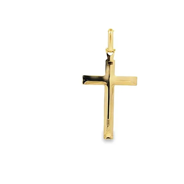 18K Two Tone Hollow Crucifix Cross Image 4 Arezzo Jewelers Elmwood Park, IL