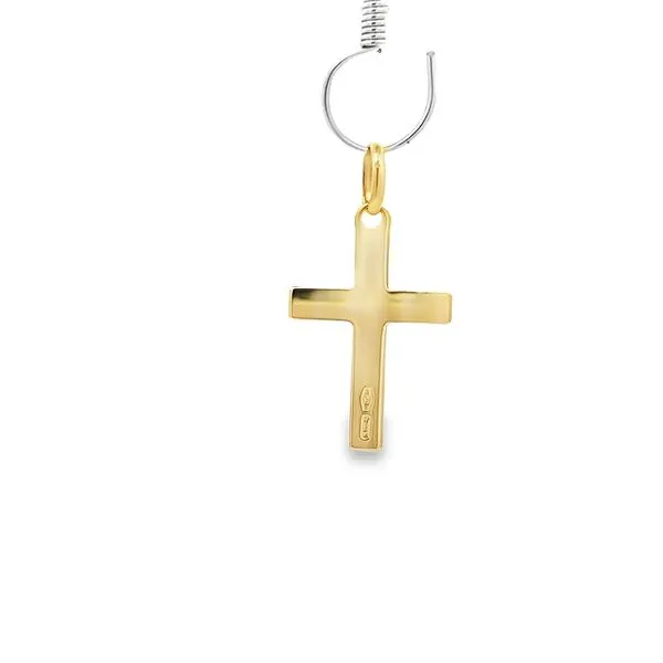 18K Two Tone Small Crucifix Cross Image 4 Arezzo Jewelers Elmwood Park, IL