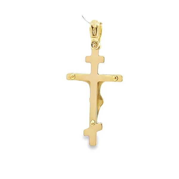 18K Yellow Gold Orthodox Crucifix Cross Image 3 Arezzo Jewelers Elmwood Park, IL