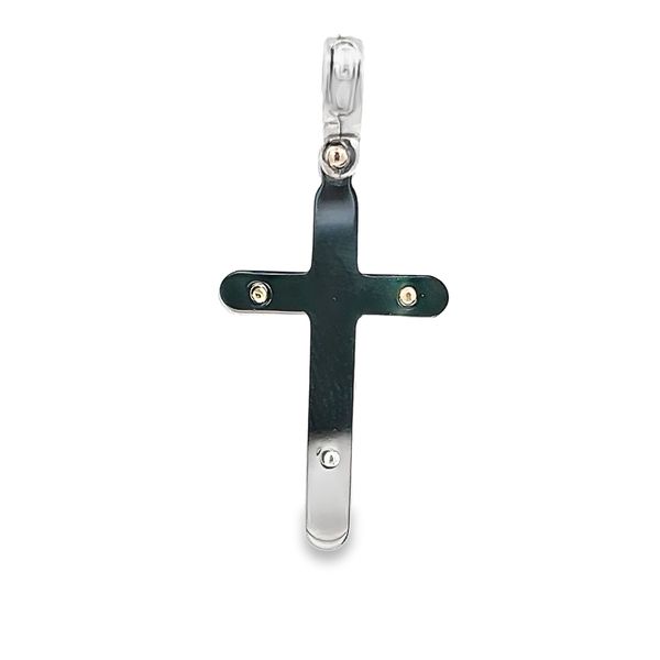 18 Karat Two Tone Crucifix Cross Image 4 Arezzo Jewelers Elmwood Park, IL