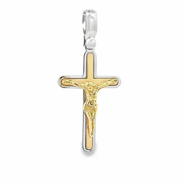 18 Karat Two Tone Crucifix Cross Arezzo Jewelers Elmwood Park, IL