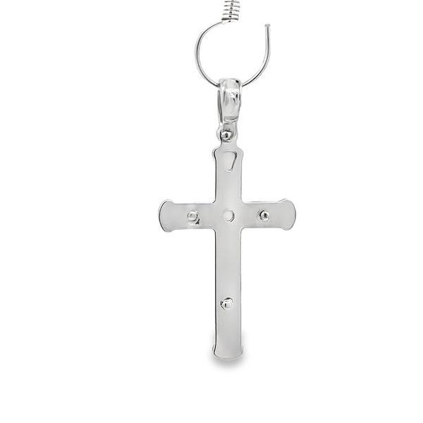 18k White Gold Crucifix Cross Image 4 Arezzo Jewelers Elmwood Park, IL