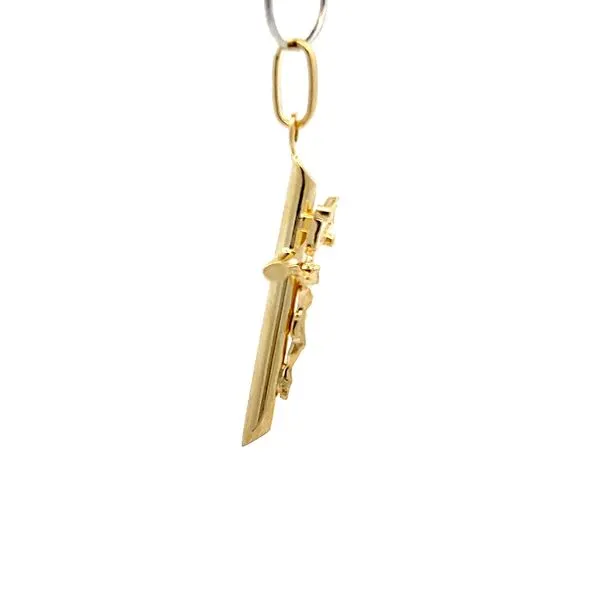 14K Yellow Gold Crucifix Cross Image 2 Arezzo Jewelers Elmwood Park, IL