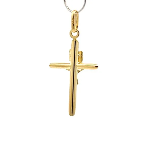 14K Yellow Gold Crucifix Cross Image 3 Arezzo Jewelers Elmwood Park, IL