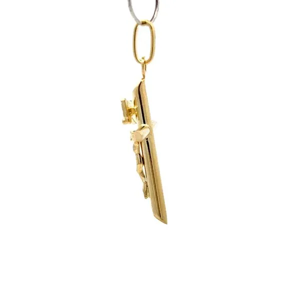 14K Yellow Gold Crucifix Cross Image 4 Arezzo Jewelers Elmwood Park, IL