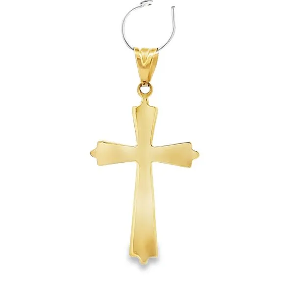 14 Karat Two Tone Gold Cross Image 4 Arezzo Jewelers Elmwood Park, IL