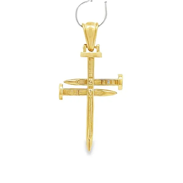 14k Yellow Gold Nail Cross Image 3 Arezzo Jewelers Elmwood Park, IL