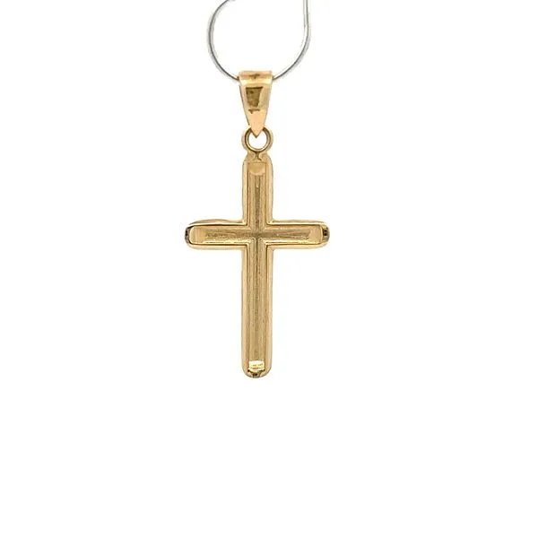 14K Tri Color Gold Small Crucifix Image 4 Arezzo Jewelers Elmwood Park, IL