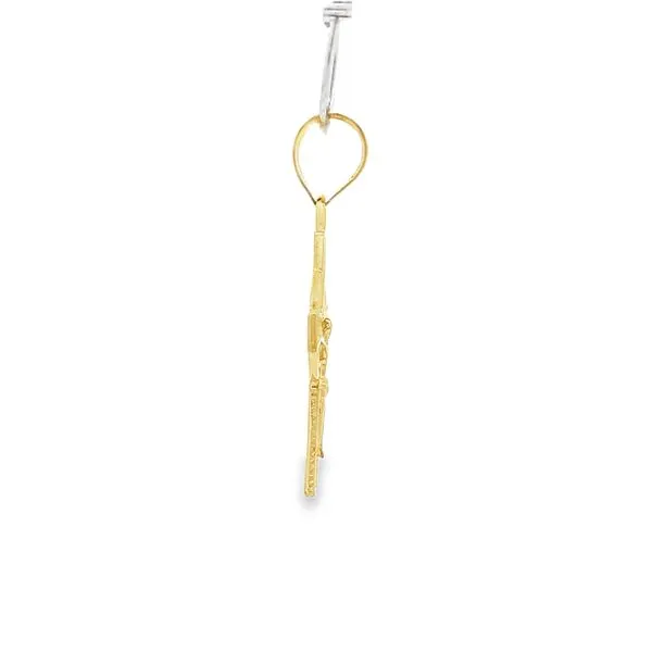 14 Karat Yellow Gold Small Crucifix Cross Image 2 Arezzo Jewelers Elmwood Park, IL