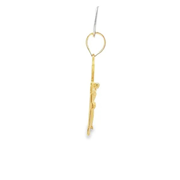 14 Karat Yellow Gold Small Crucifix Cross Image 4 Arezzo Jewelers Elmwood Park, IL