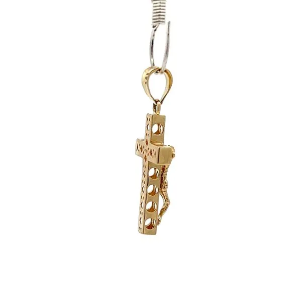 14 Karat Yellow Gold Crucifix Cross Image 4 Arezzo Jewelers Elmwood Park, IL