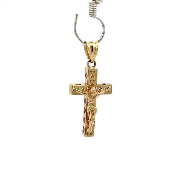 14 Karat Yellow Gold Crucifix Cross Arezzo Jewelers Elmwood Park, IL