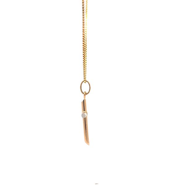 18 Karat Two Tone Gold Childrens Cross Necklace Pendant Image 2 Arezzo Jewelers Elmwood Park, IL