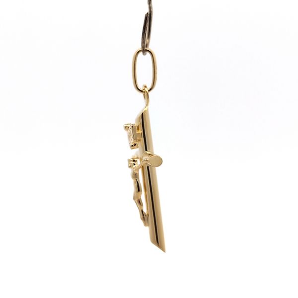 14K Yellow Gold Crucifix Cross Pendant Image 2 Arezzo Jewelers Elmwood Park, IL