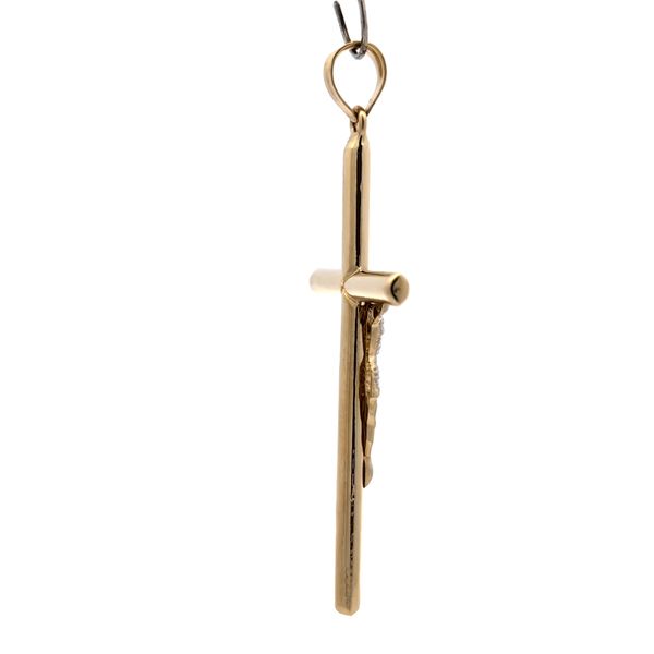14K Two Tone Plain Cross Pendant Image 4 Arezzo Jewelers Elmwood Park, IL