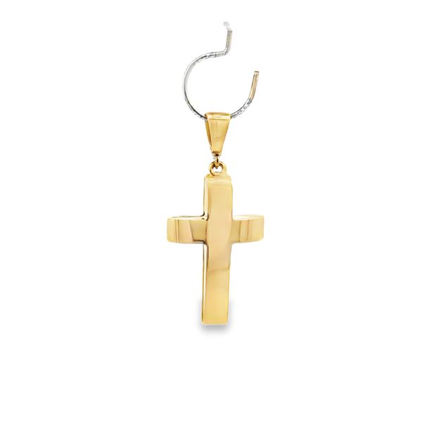 14K Two Tone Small Plain Cross Pendant Arezzo Jewelers Elmwood Park, IL