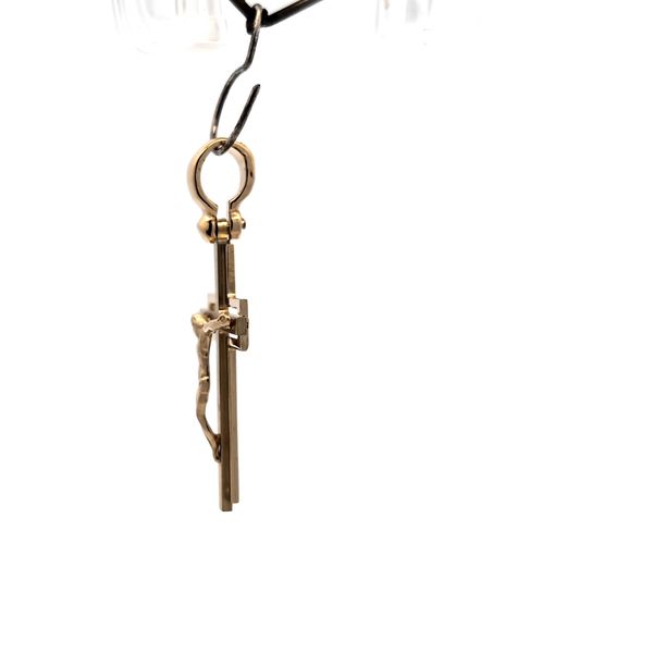14k Yellow Gold Layered Crucifix Pendant Image 2 Arezzo Jewelers Elmwood Park, IL