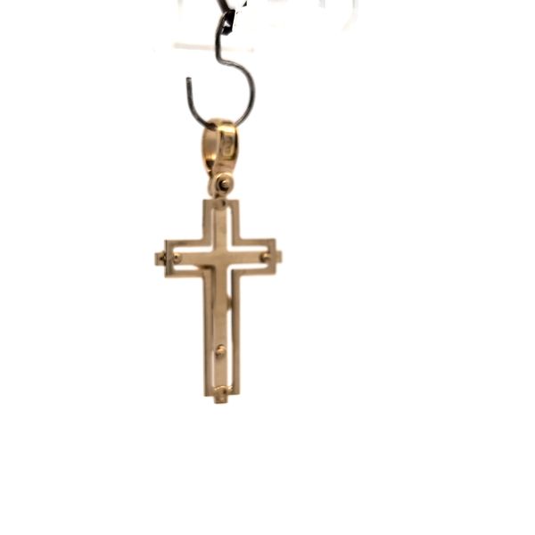 14k Yellow Gold Layered Crucifix Pendant Image 3 Arezzo Jewelers Elmwood Park, IL